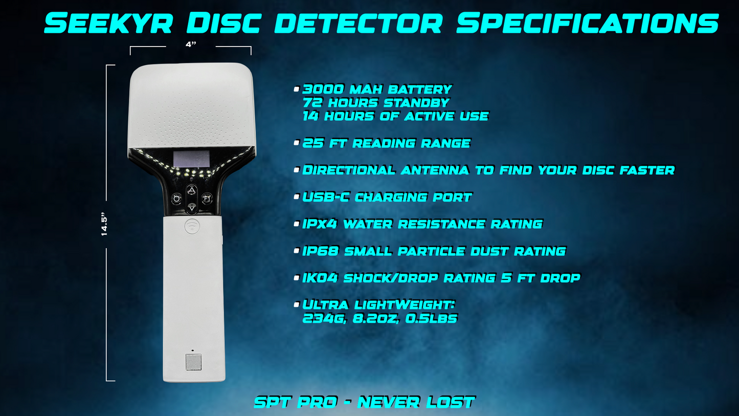 Seekyr Disc Detector (with Never Lost Tags)